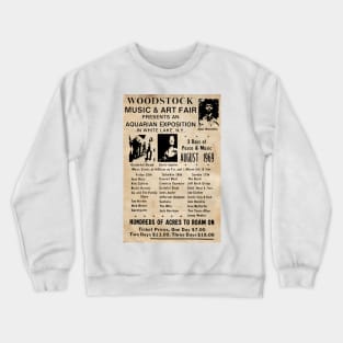 Woodstock 1969 Rainbow Poster Crewneck Sweatshirt